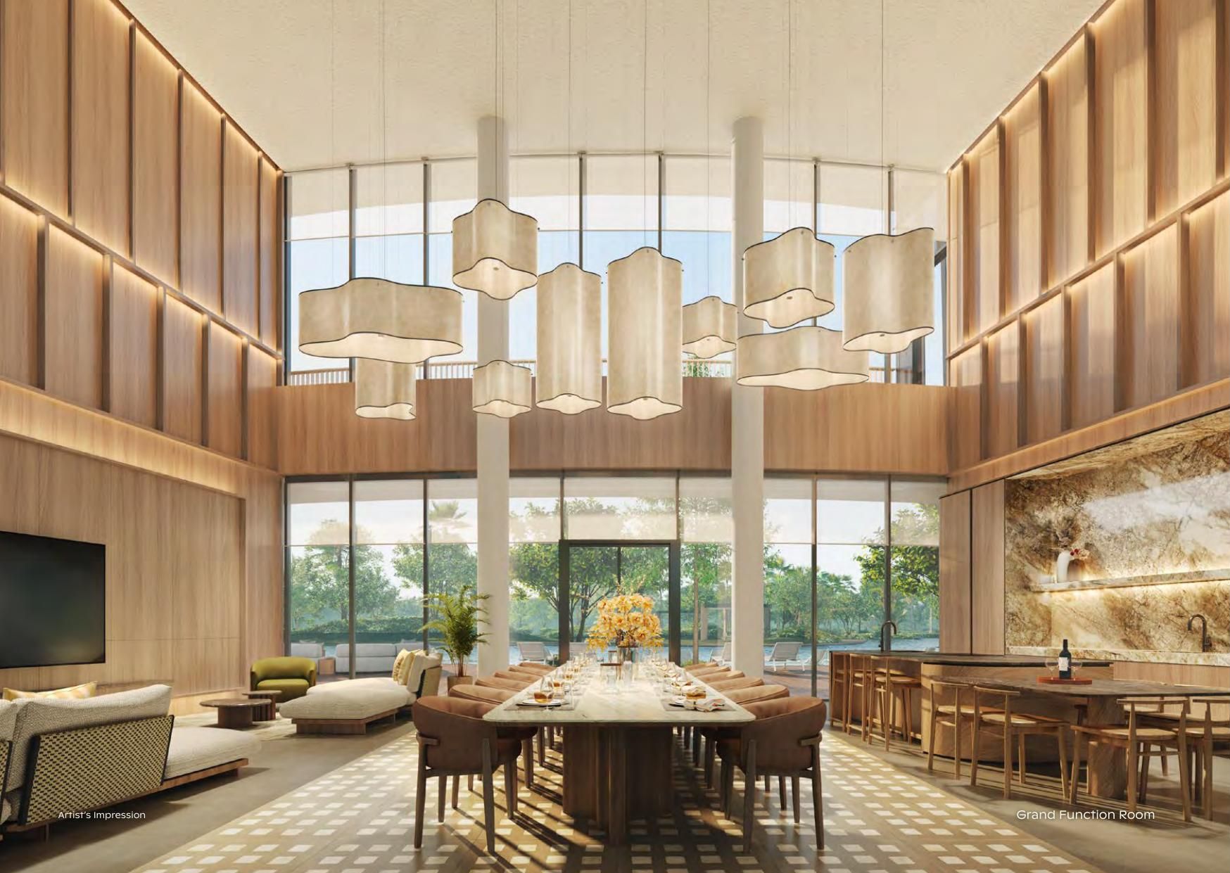 Artist's impression of a function room in the Grand Clubhouse