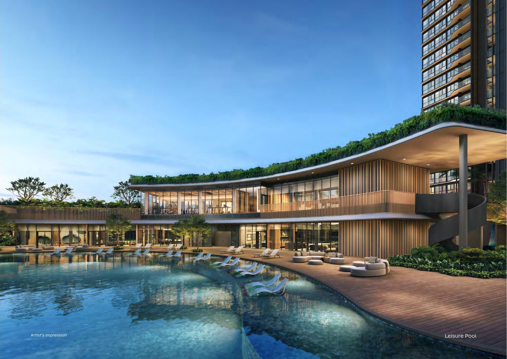 Artist's impression of the leisure pool by the Grand Clubhouse