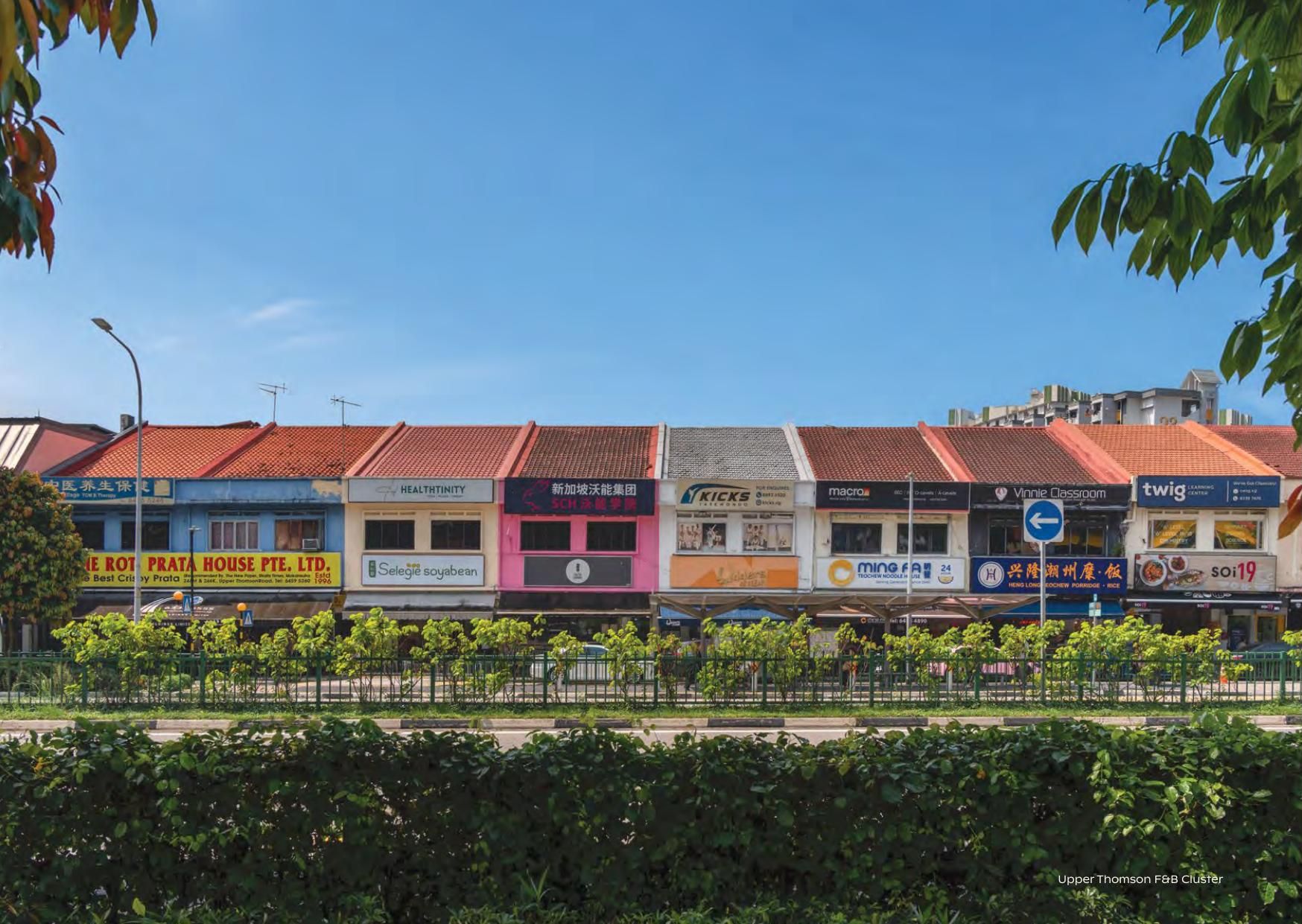 Upper Thomson food and cafe shophouses